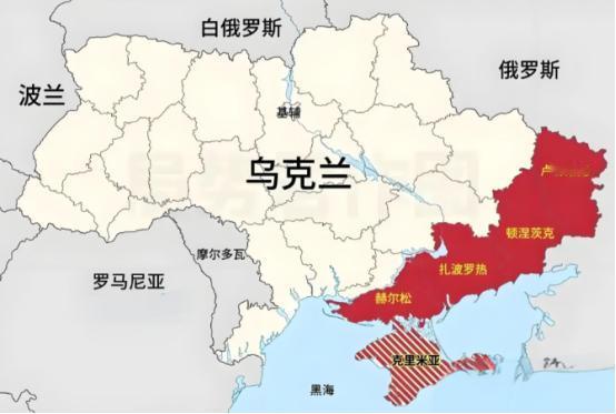 有人问俄罗斯算不算侵略者。其实仔细看看地图就能发现，俄罗斯在乌克兰占领的地方都有