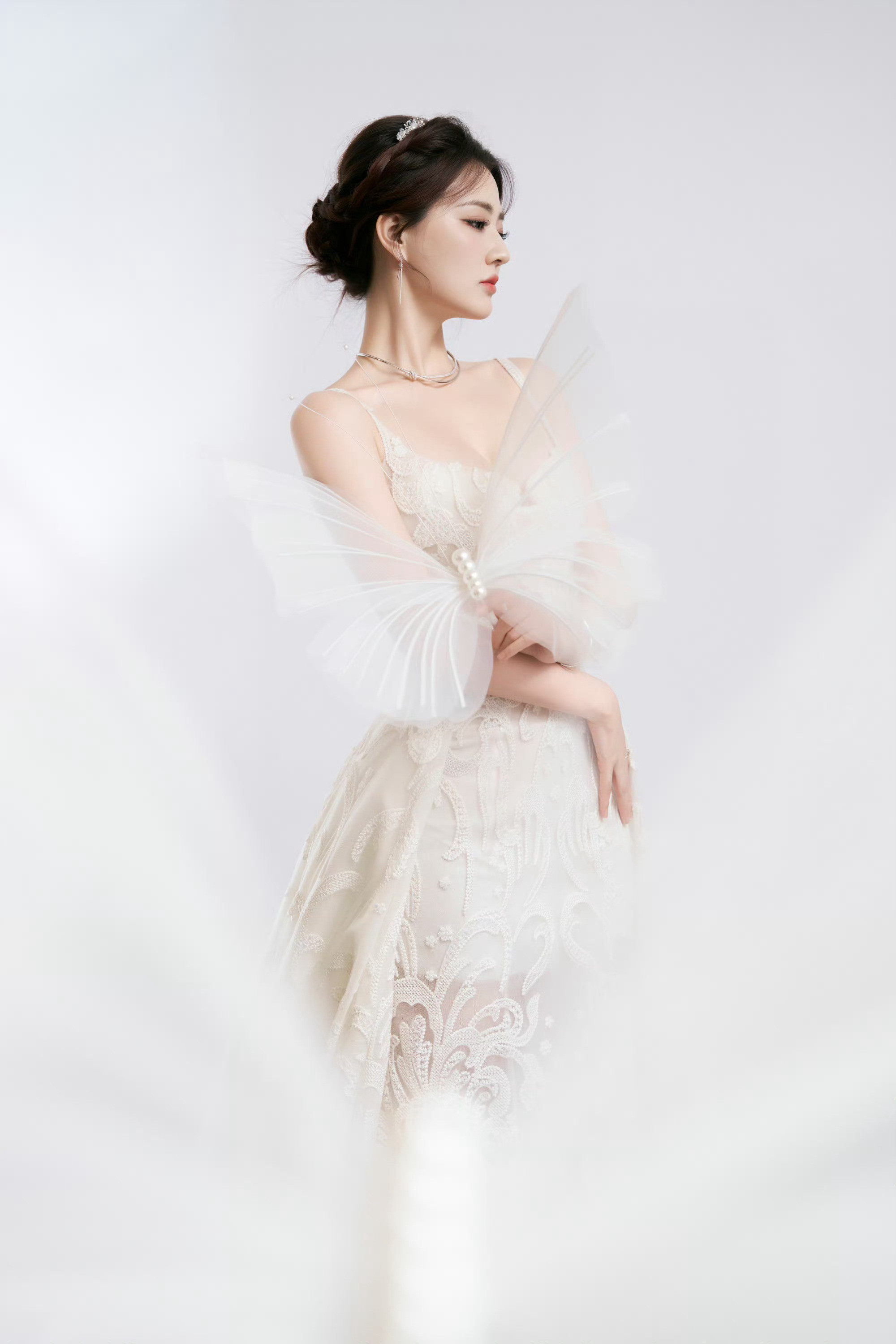 徐璐穿白色蕾丝裙，让我完全没有抵抗力完全天使下凡