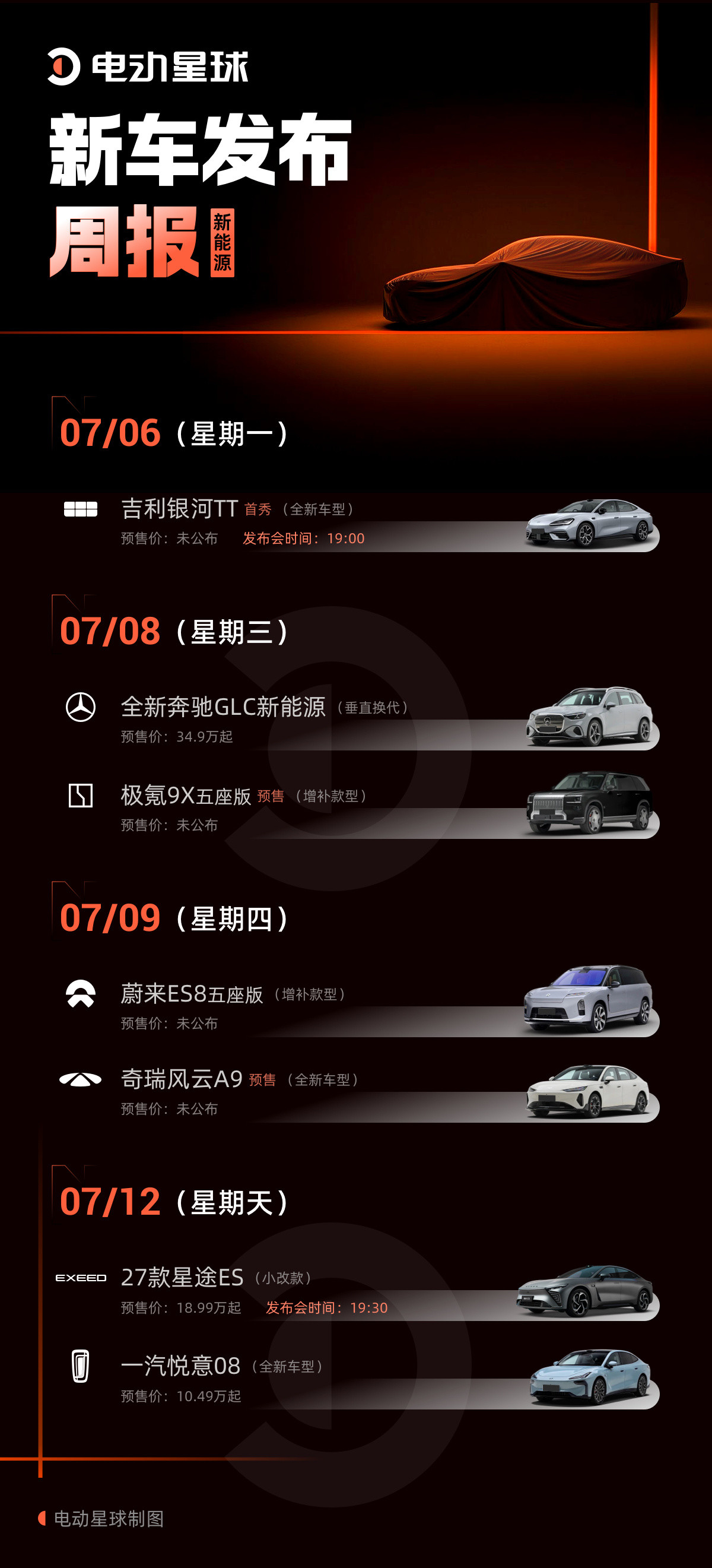 本周新车汇总，极氪9X五座版来了！  这周车圈的新车也不少，有多款新车...