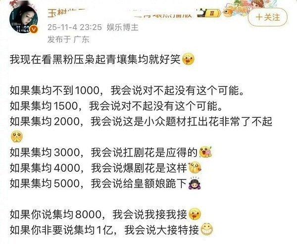 8️⃣粉对巴演的剧还挺有自知之明
