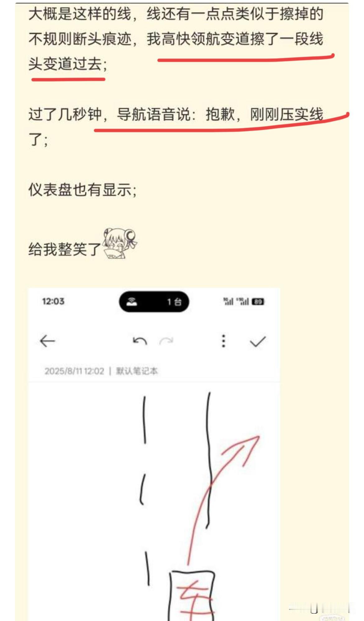 小迪：“抱歉，刚刚变道压实线了！”话说，大家应该没见过这么实在，这么可爱的小迪