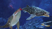 饥饿鲨世界: 巨齿鲨鲸鲨,谁能笑到