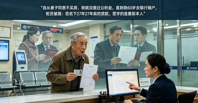 自从妻子答应不再买房，我便再没问过公积金，直到60岁去银行办理销户，柜员却皱眉：