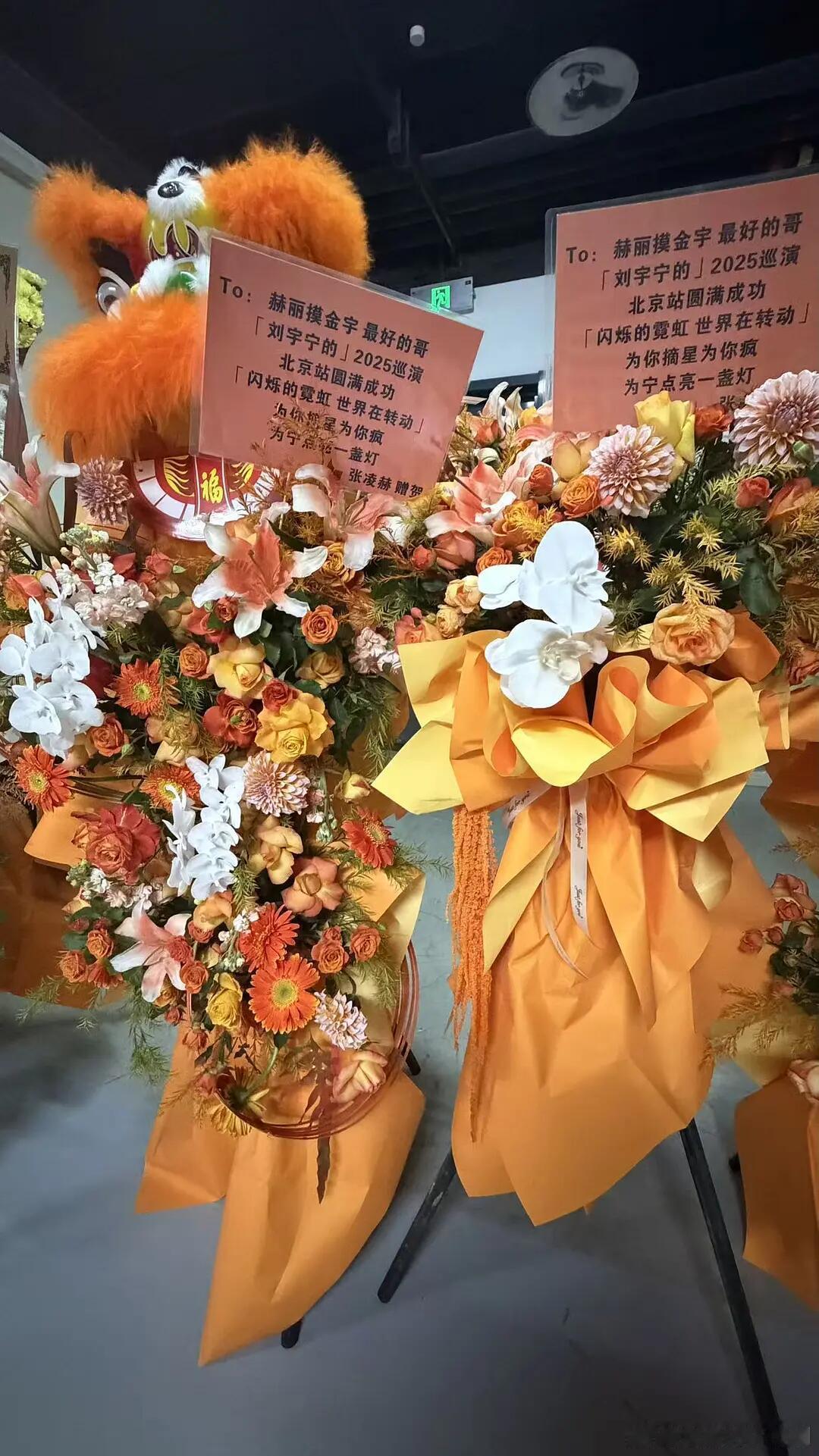 张凌赫给刘宇宁的应援花篮🈶为你摘星为你疯为宁点亮一盏灯cr：db刘宇宁‖张凌