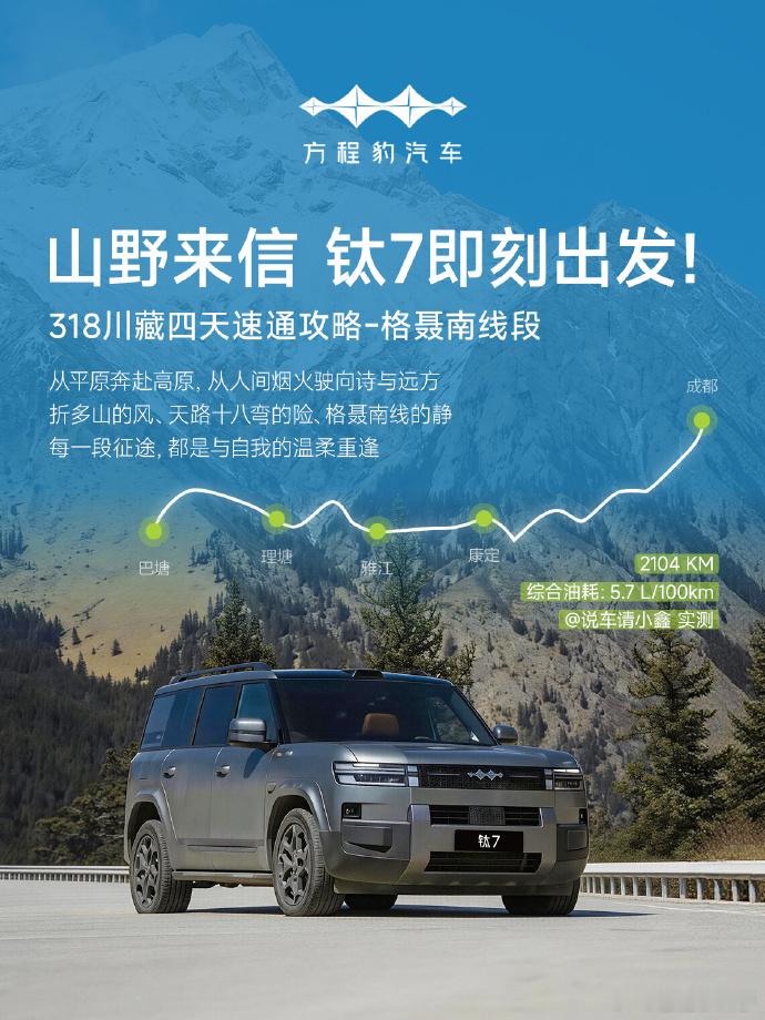 看到这个钛7川藏线实测，想起去年做的一个中国越野路书，不得不说，钛7作为轻越野