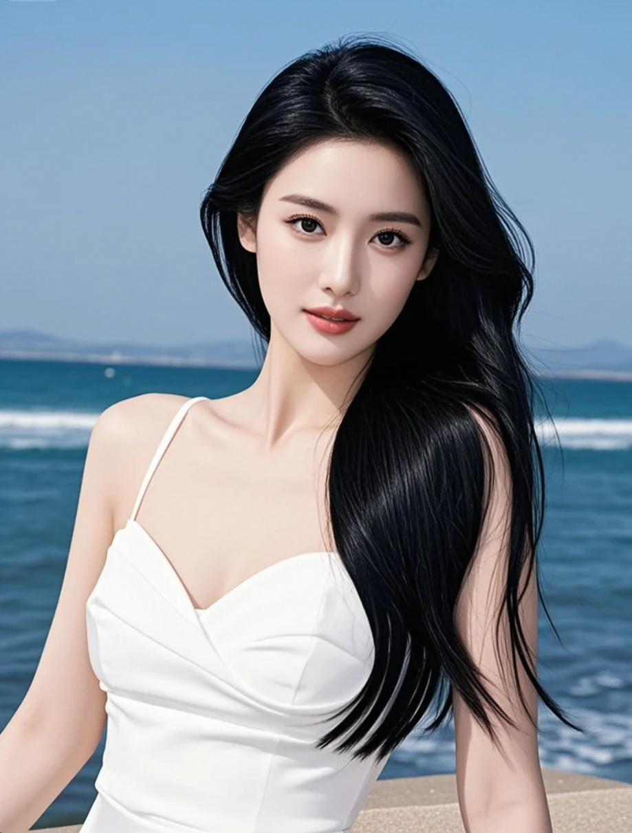 海边白裙写真，拍出灵魂的纯净