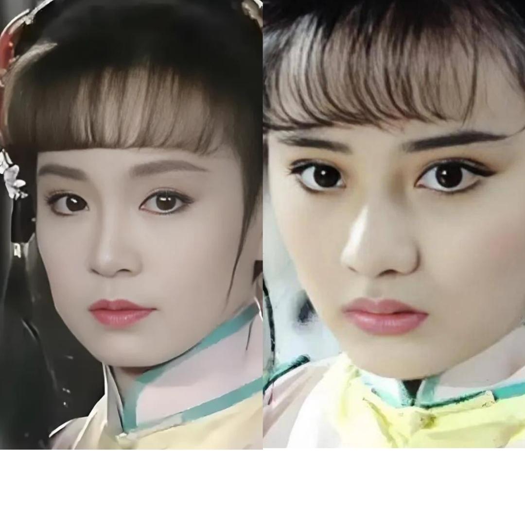 刘雪华和陈德容年轻时穿同款旗服拍戏，同框对比一眼就能看出差别：刘雪华的眉眼天生带