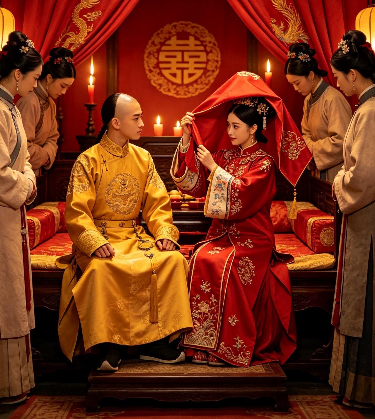 康熙一生挚爱赫舍里氏，大婚之夜不等帝王揭盖头，自己亲手掀开1665年，紫禁城