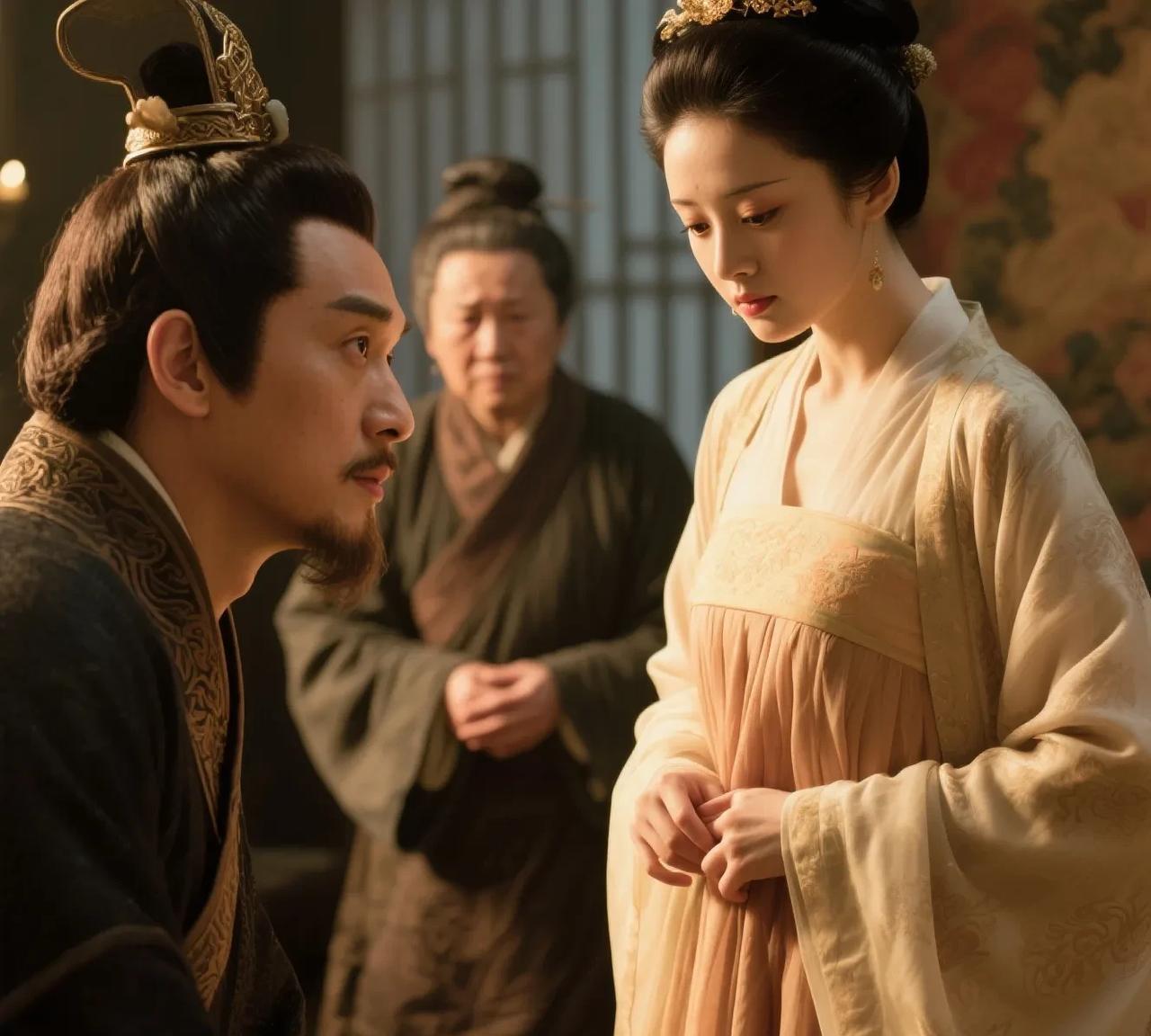 公元568年，太子陈叔宝到小妾龚氏屋里过夜，忽然看见一个小丫鬟，模样生得倾国倾城
