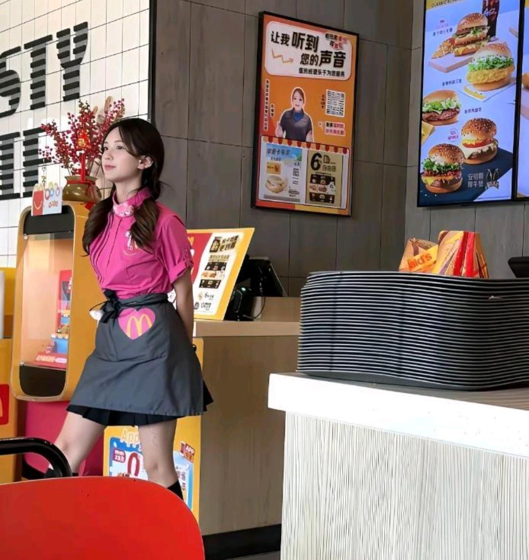 这么漂亮的小姐姐猜猜她是店长还是暑假工？麦当劳高颜值小姐姐刷屏！猜她是店长