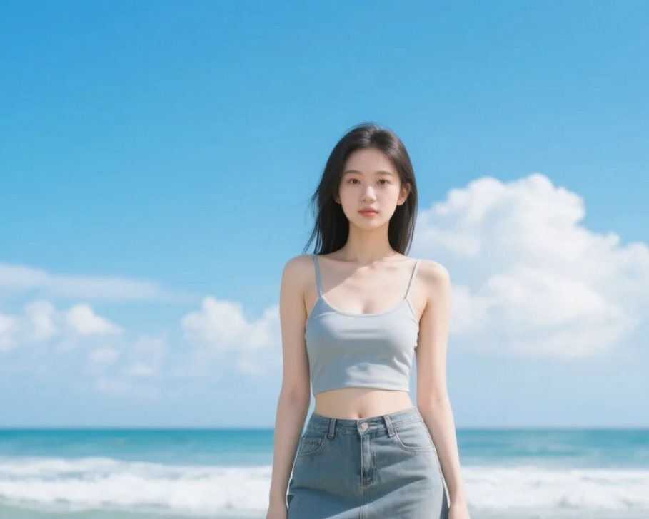 她在海边跳舞的样子，让整个夏天都燃了起来