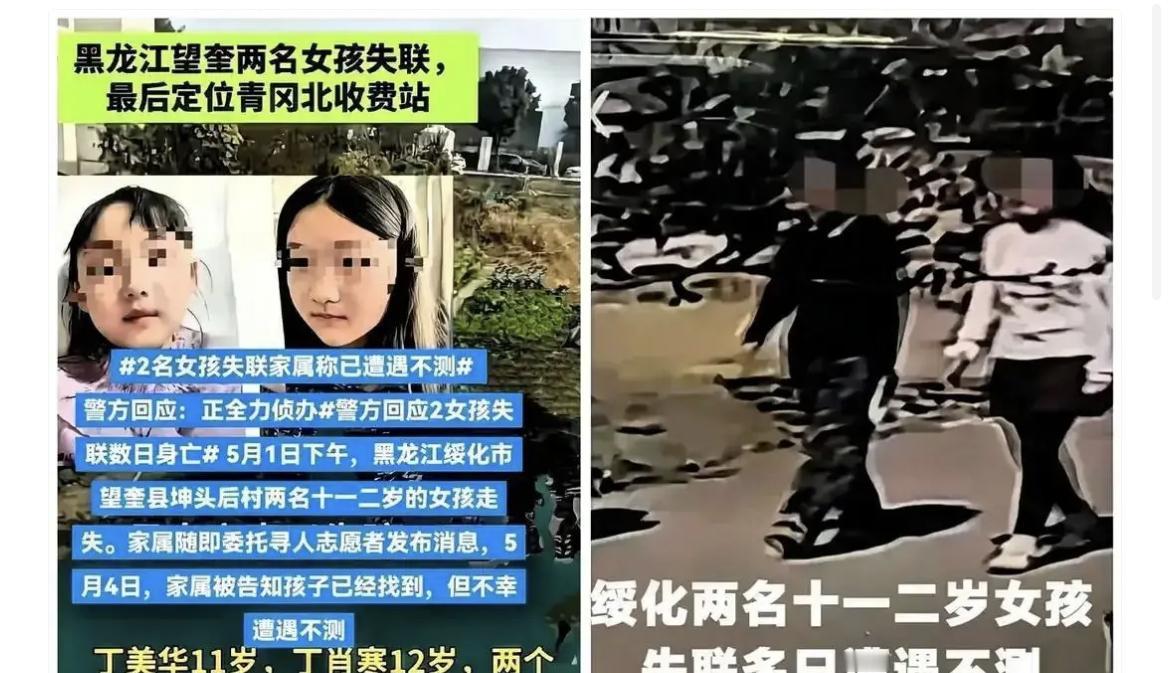 黑龙江绥化发生的案件，遇害的两名女孩是一家人，分别是姑姑和侄女。村民说起女孩