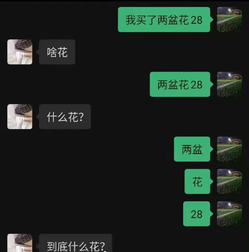 我买了两个盆，花了28元。知道为什么和有些人说话费劲了吗？他表达能力不行，还怨你