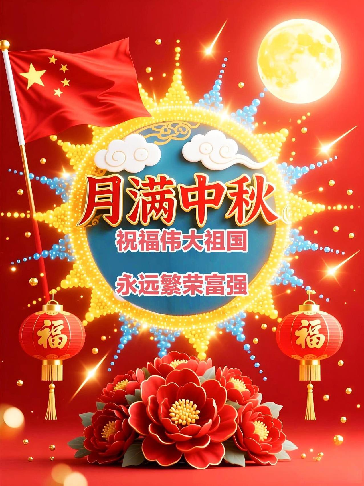 [比心]中秋祝福[比心]金风送桂香，明月挂中天。千家灯火暖，万户笑语连。月饼甜