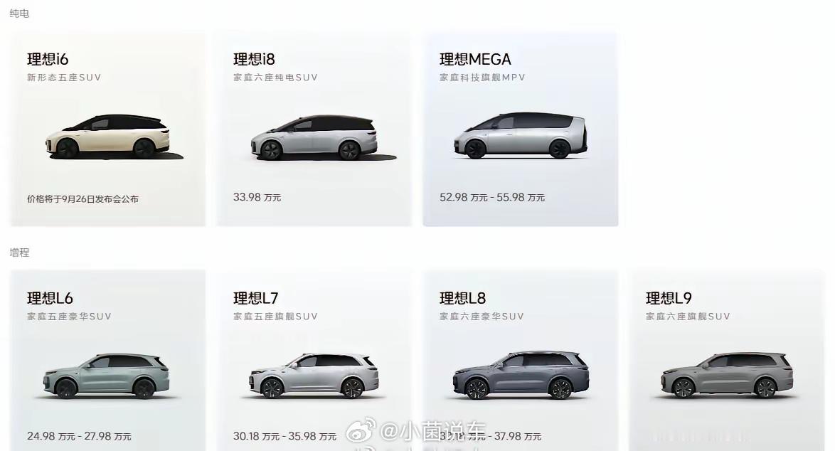 小菌车视界在李想宣布没有i7之后，有消息说i9也没了。再看现在的理想纯
