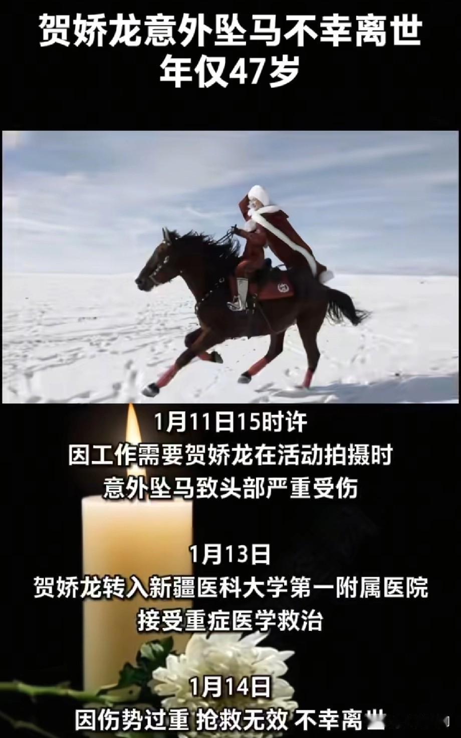 你们看这张照片，贺娇龙骑的那匹深棕色马，它的腿上是不是绑了些什么东西？颜色格