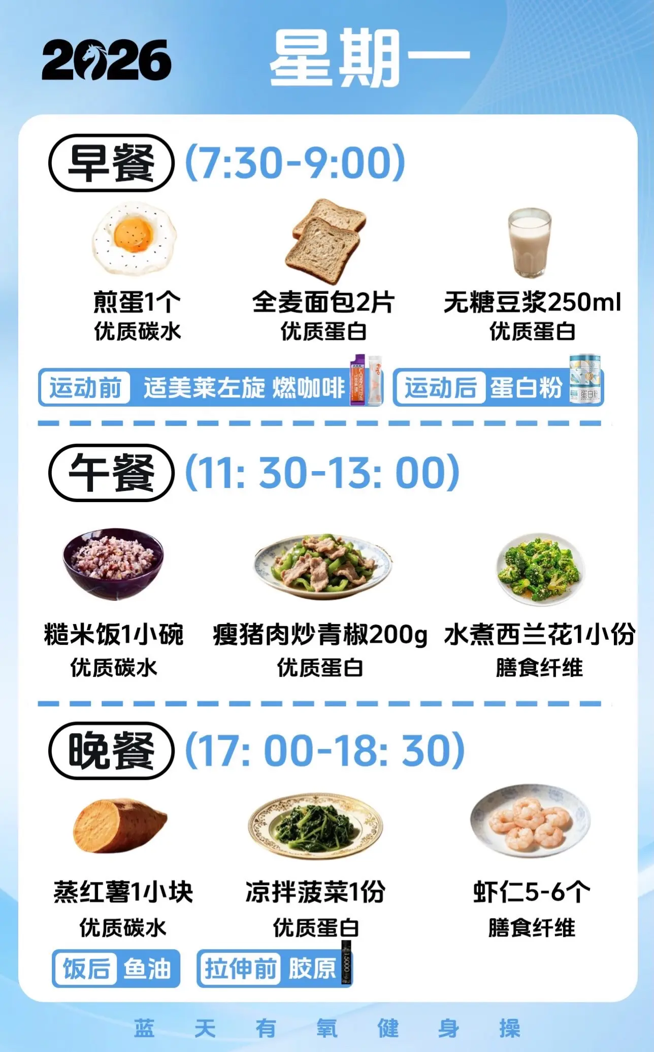 姐妹们食谱，前面7张是搭配好的，后面一张是你可以自己去搭配的，你自己就...