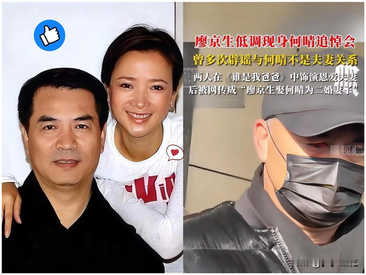 完全没想到这下全国网友都知道了何晴患病后，廖京生默默照料10年，妻子的态