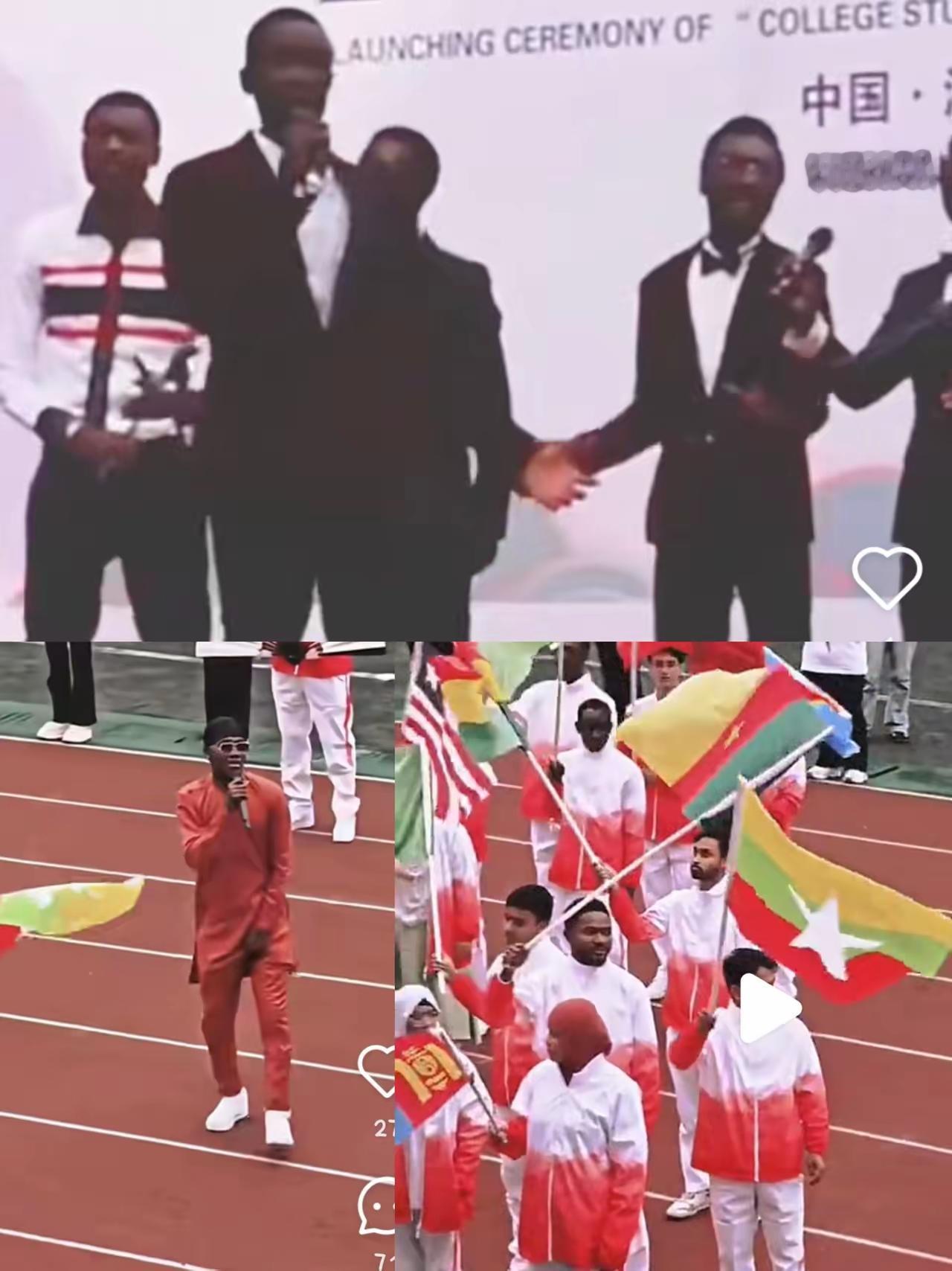 三峡大学的留学生表演，真是看懵不少人！一群来自不同国家的学生站在前面“群魔