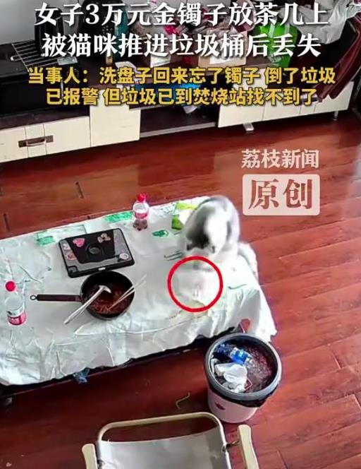 解释不清了！广西桂林，女子把价值30000元的金镯子放到茶几上，可几小时后等她想