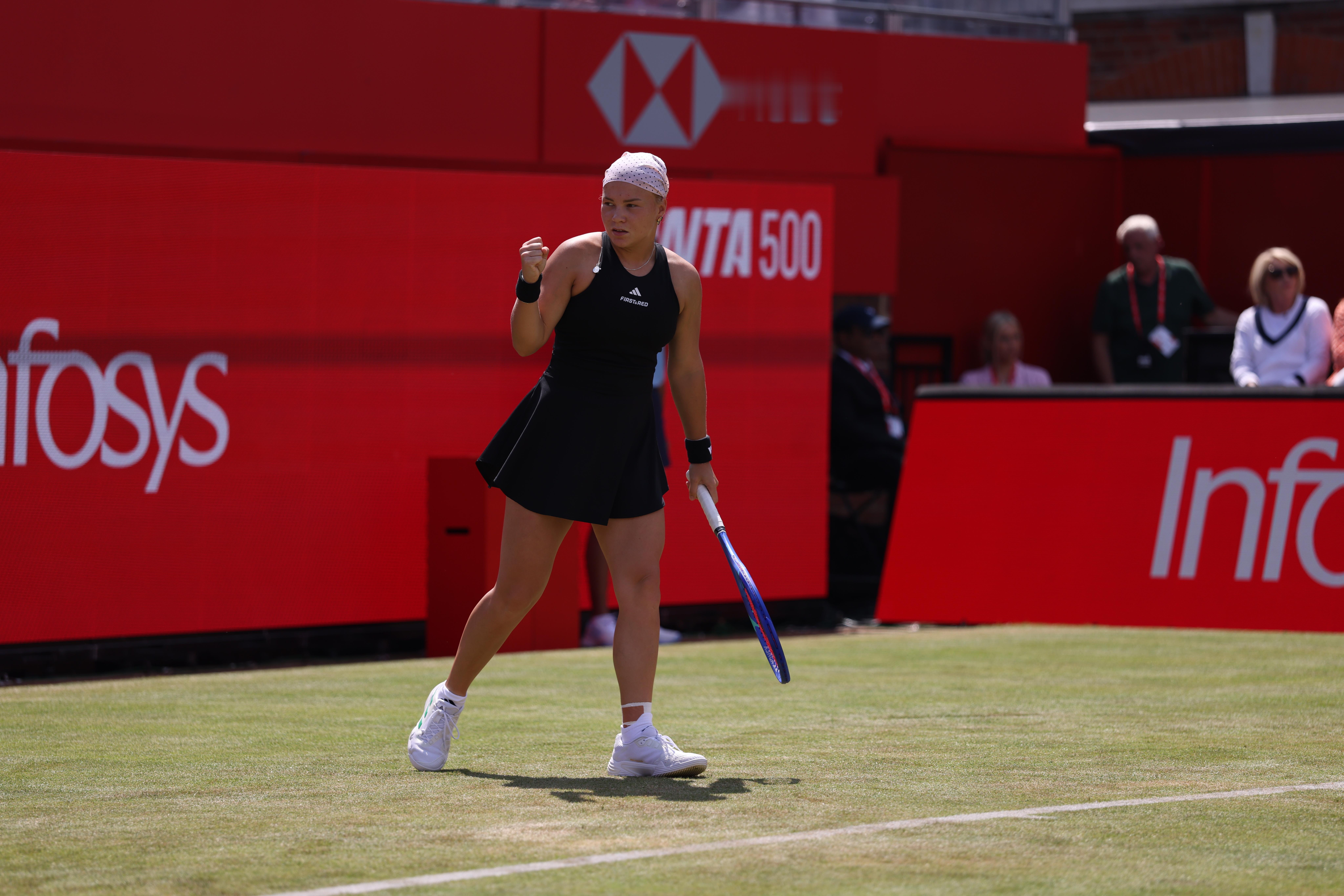 WTA500伦敦站第二轮，5号种子施耐德以2-66-36-2逆转本土一姐博尔
