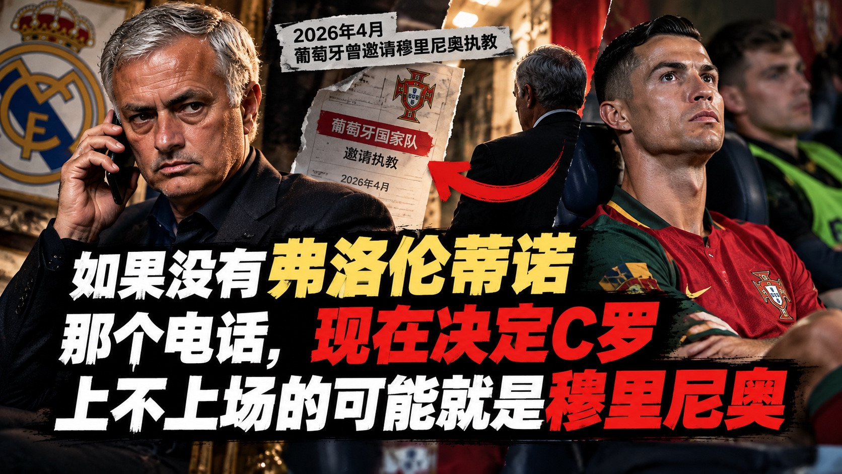 如果没有弗洛伦蒂诺今年4月打出的那个电话，这两天坐在葡萄牙教练席上，决定41岁的C罗到底上不上场的人