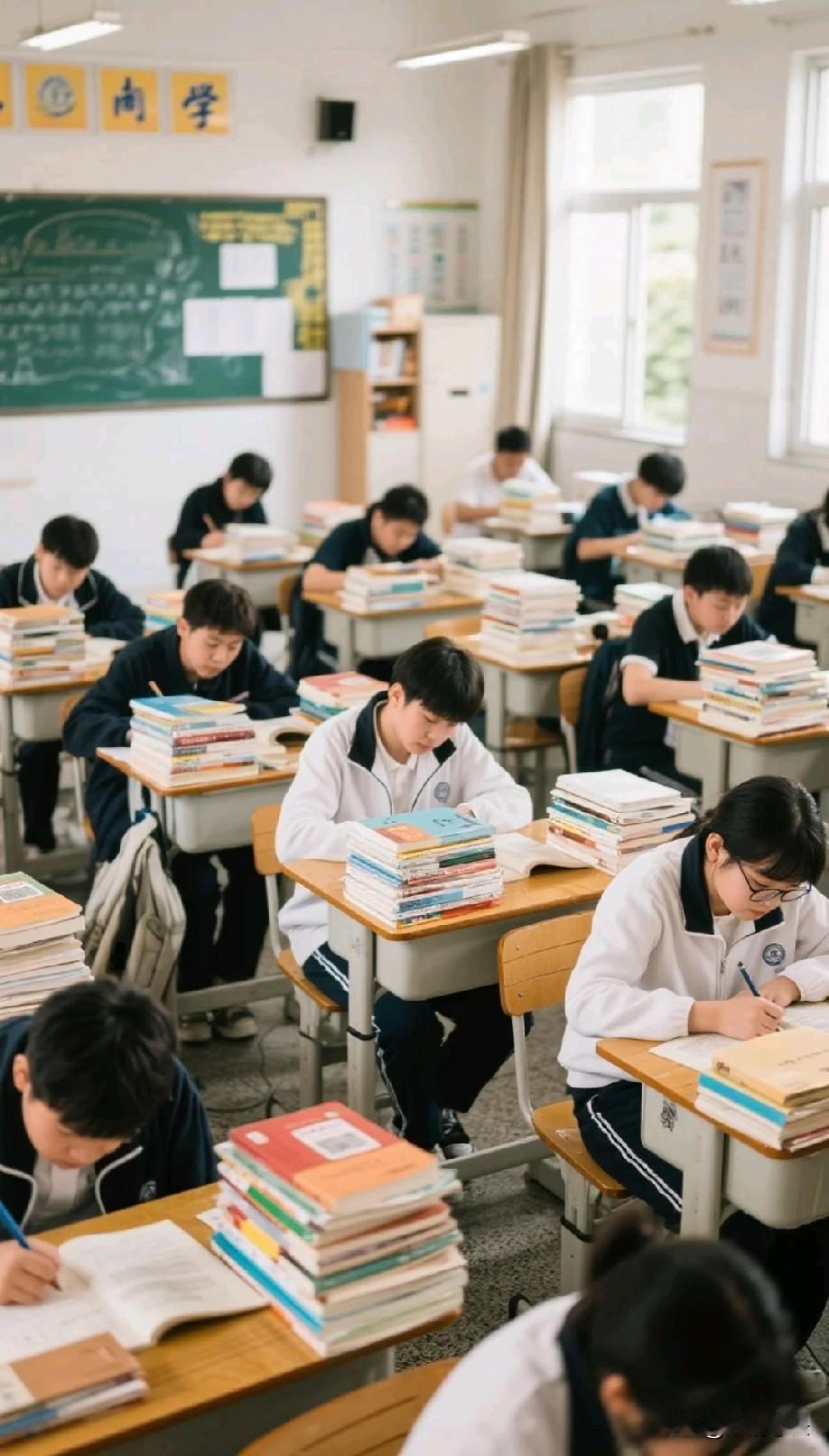 上了高中你才会发现：一个班级50个人，如果有45个人都在认真学习，另外5人不是