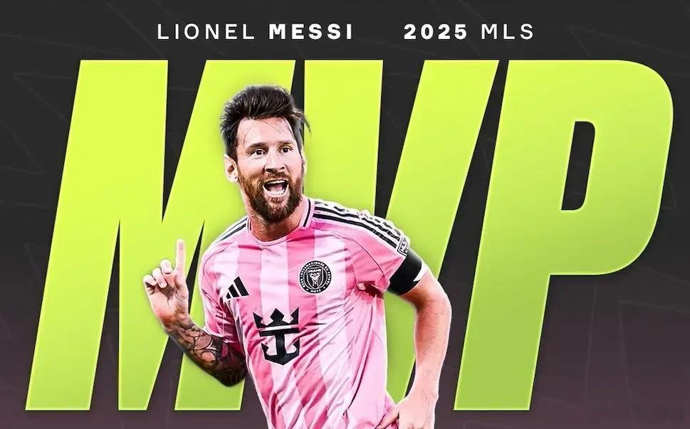 梅西个人生涯第47冠梅西季后赛MVP梅西在迈阿密国际踢球是快乐的，幸福的，掌控一