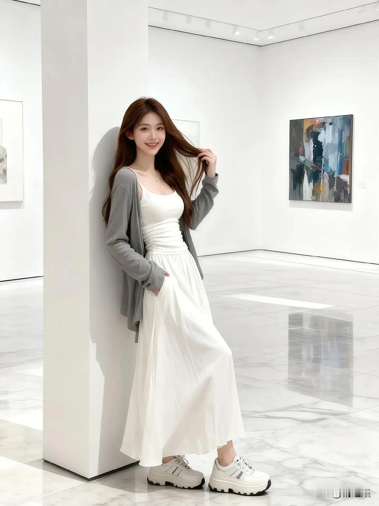 在美术馆里，优雅与艺术相遇