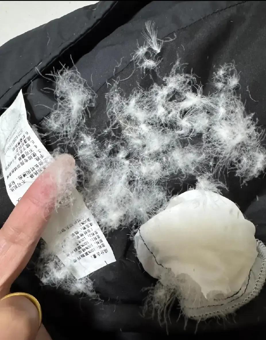 双十一买的羽绒服换货拖到双十二才到，399块标着90%白鸭绒，到手轻得发飘还噼里