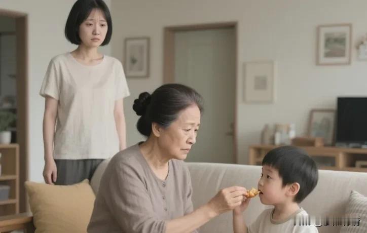 太意外了！一家人正在吃饭，站在餐椅上的2岁宝宝，忽然伸手狠狠打了妈妈一巴掌，奶奶