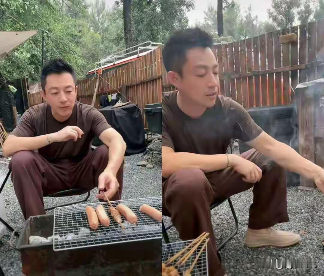 带孩子们出去露营，还直播带货，真的是两全其美。他自己带着自己的团队，到处走走看看