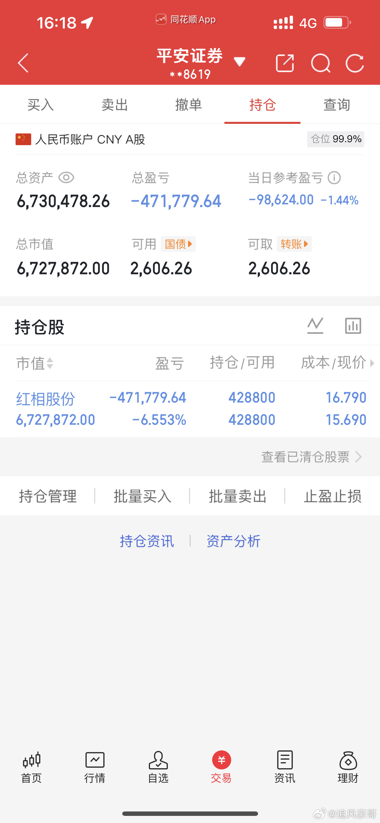 3月10日，（2026第7天）以500w本金正式启航“500到1500”翻倍挑战