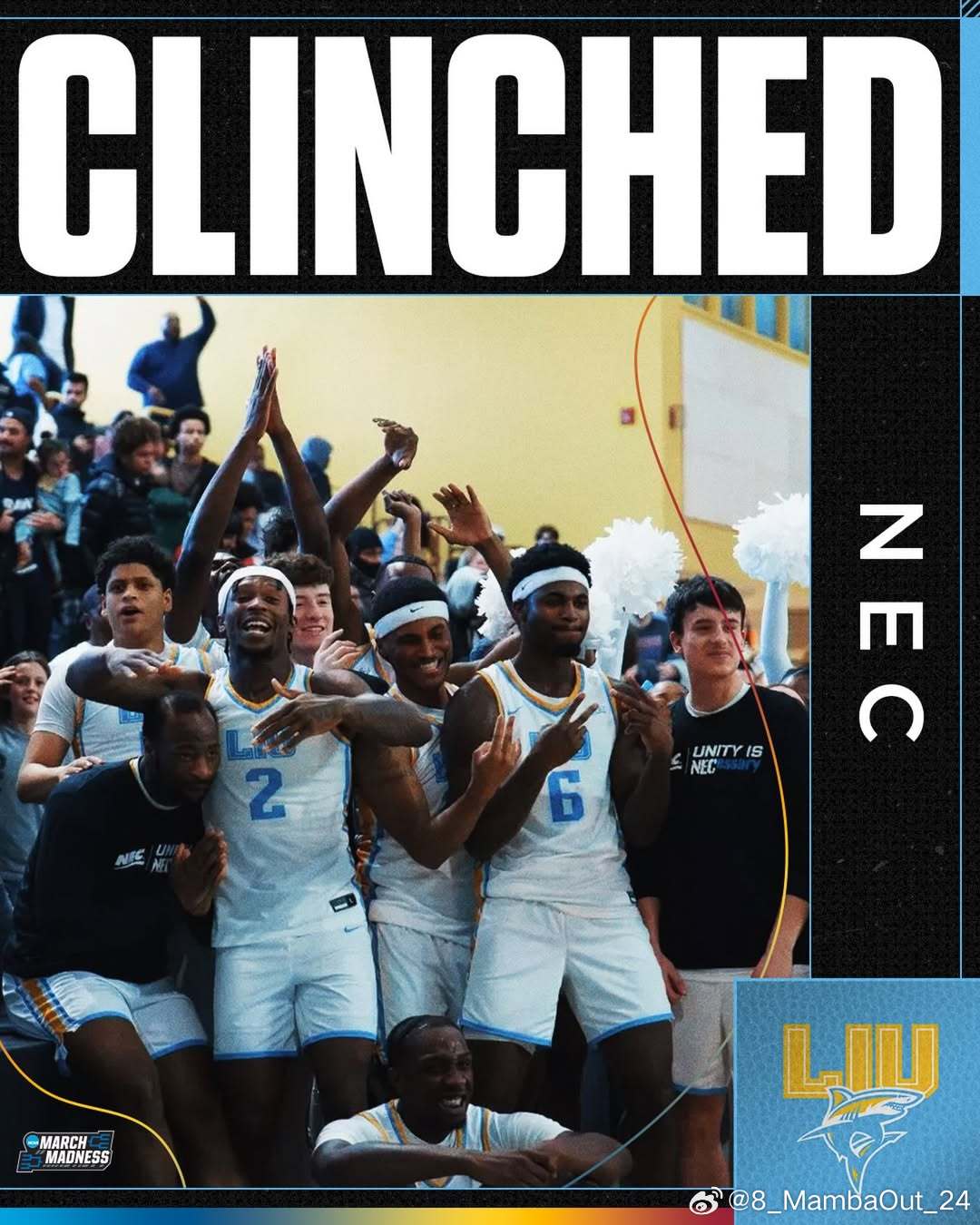 长岛大学(LIU)率先锁定疯三入场卷，中国球员李信仪效力于长岛大学由于NCAA参