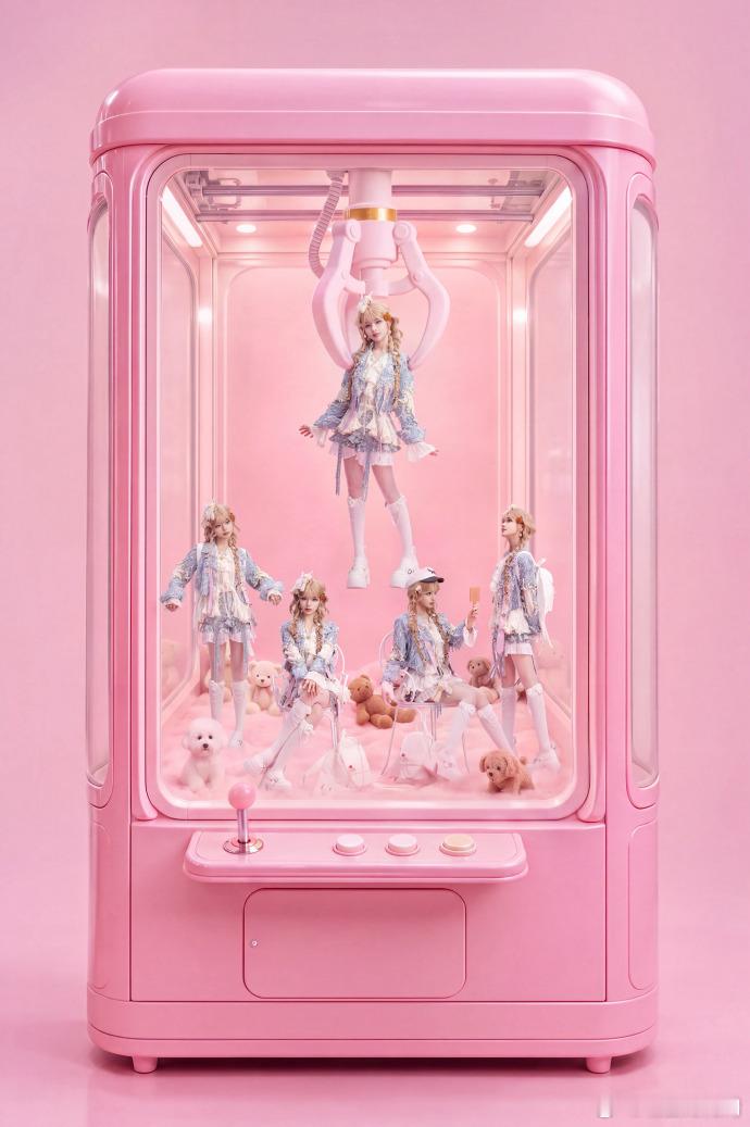 黄霄云芭比既视感黄霄云娃娃机里的芭比粉粉嫩嫩的感觉真的是太甜美了吧，黄霄云芭比