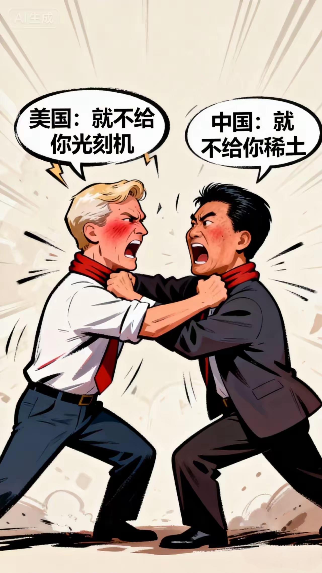 这是一场时间赛跑，如果中国更早突破了光刻机，美国就输了，如果美国更早突破了稀土，