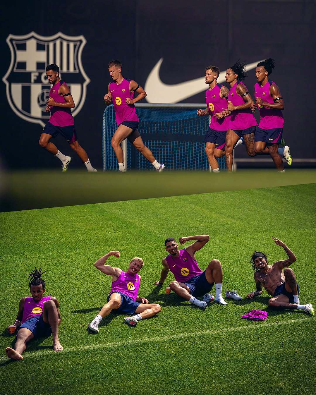 🏃🏻‍♂️训练时🆚训练后🥵💪🏻只能说超模就是超模📸巴萨?