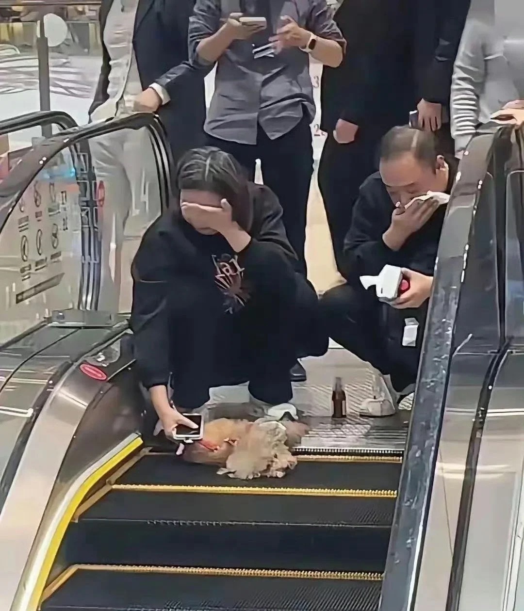 电梯口看到的一幕，泪目了！