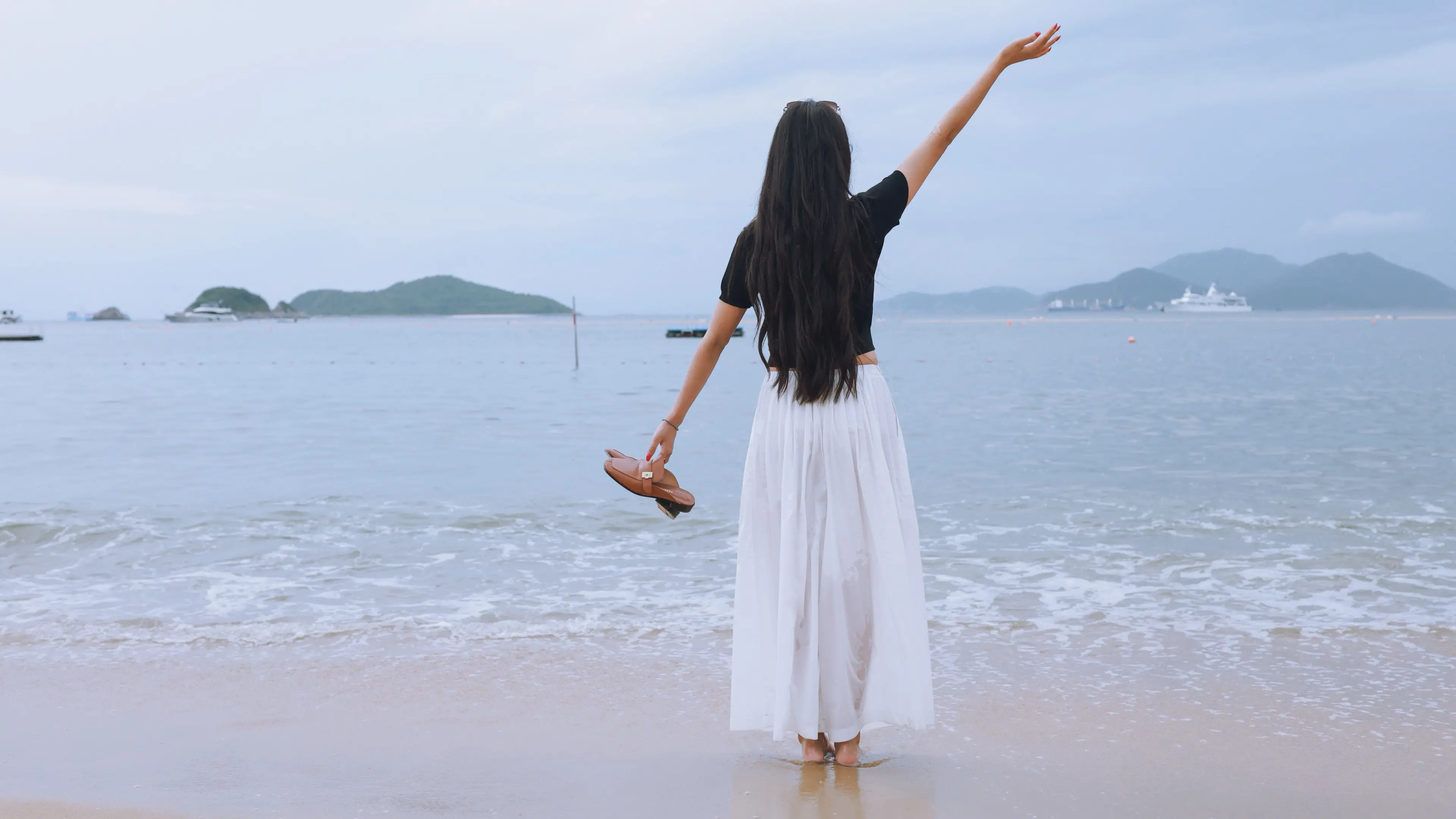 海边自由感 浅海湾