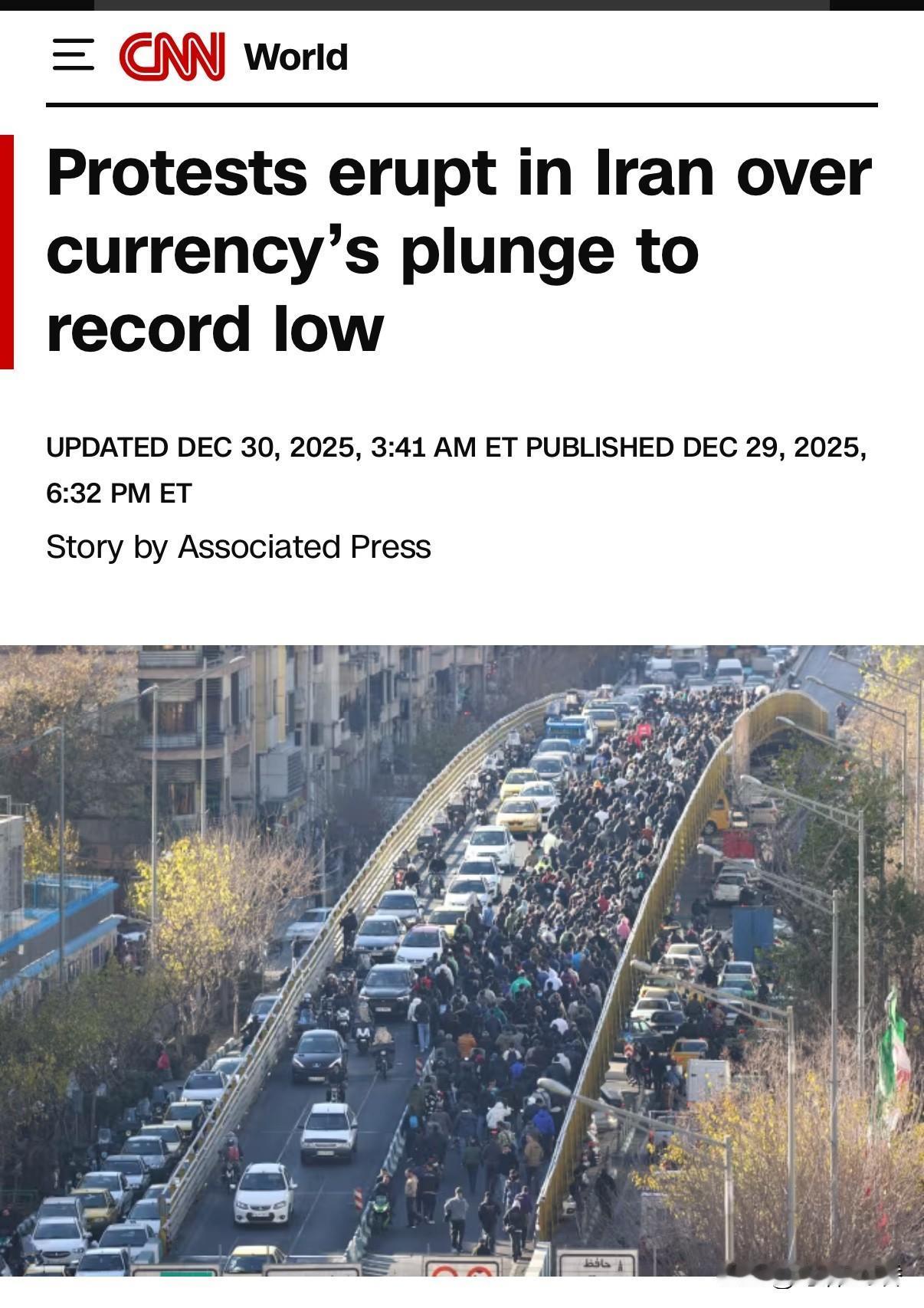 *这次，伊朗不是以色列与美国的外部势力，而是本国经济出了大问题，终于导致民众走上