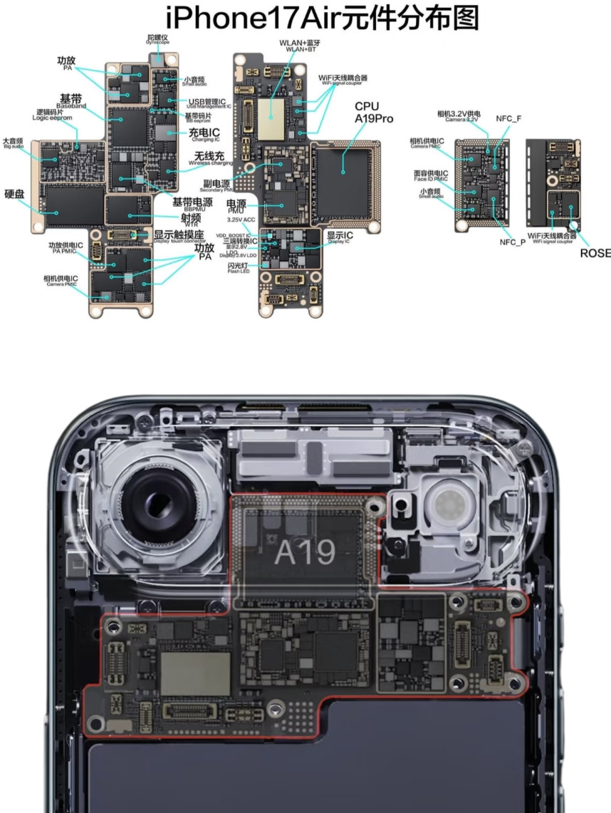 iPhoneAir内部设计简直是精品！iPhoneAir一出来有种当年i