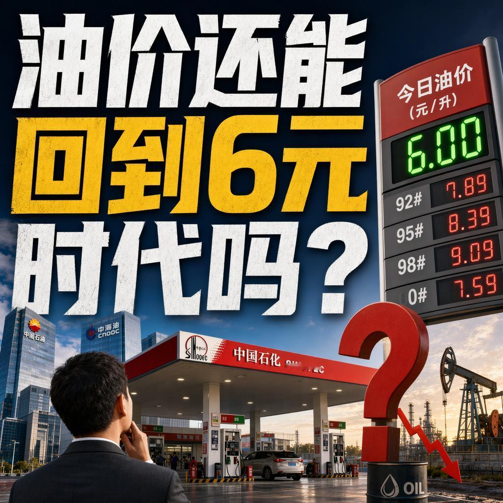 油价还能回到6元时代吗？很多车主以为，只要国际油价跌下去，加油站就能重回6元一