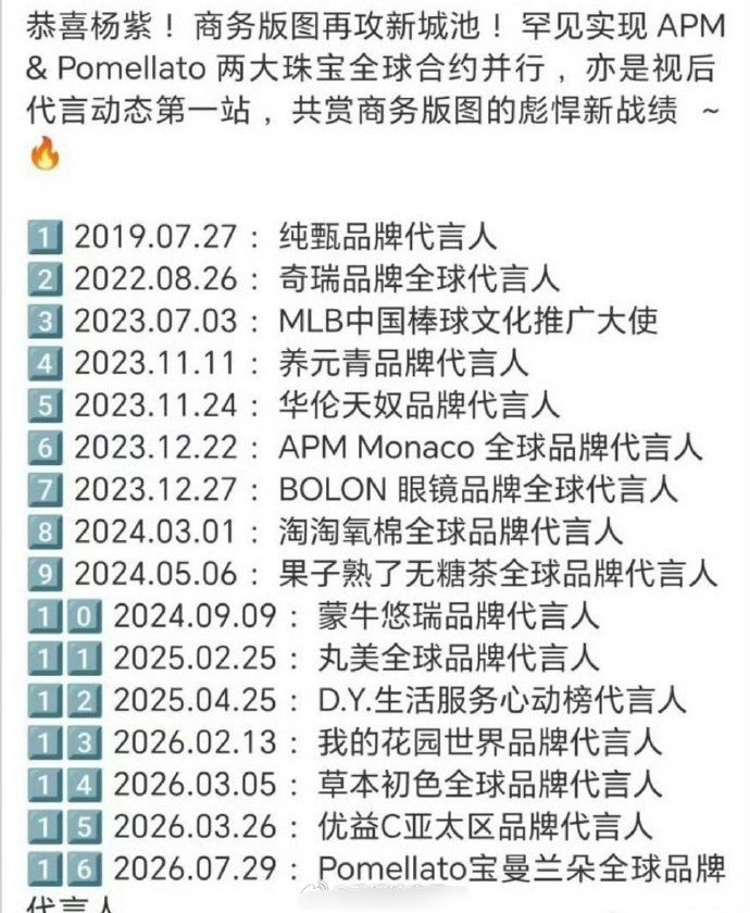 杨紫最新商务版图，这实绩也没谁了吧