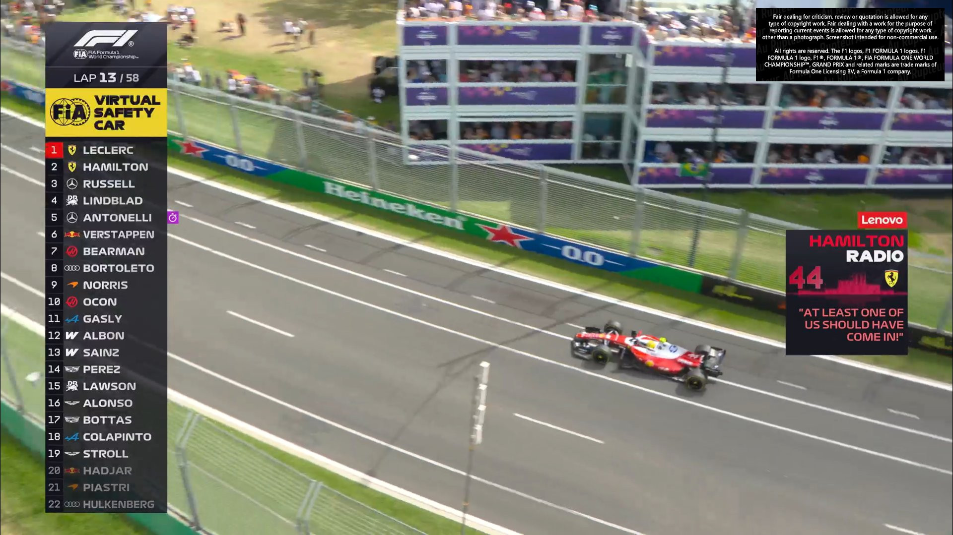 f1🎙️汉密尔顿：我们至少也要进一个吧～2026f1澳大利亚大奖赛