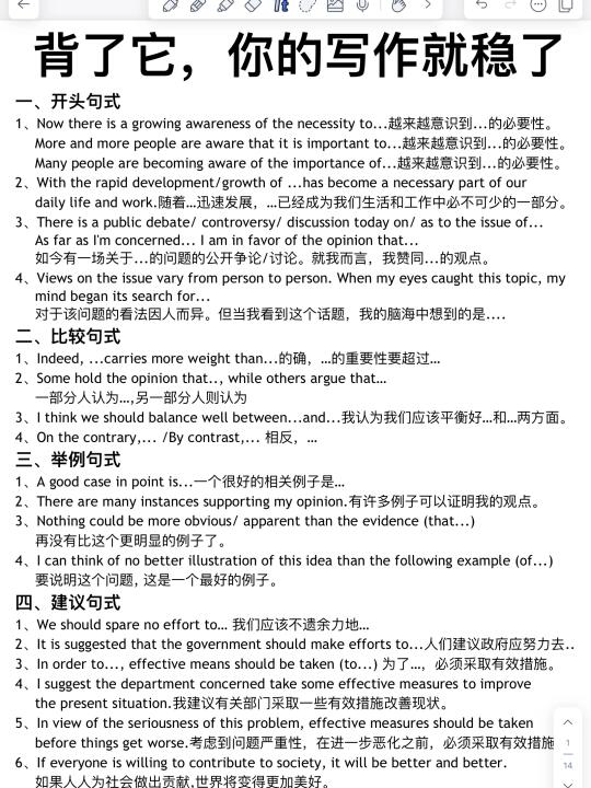背了它，你的作文就稳了！背会直接默写！