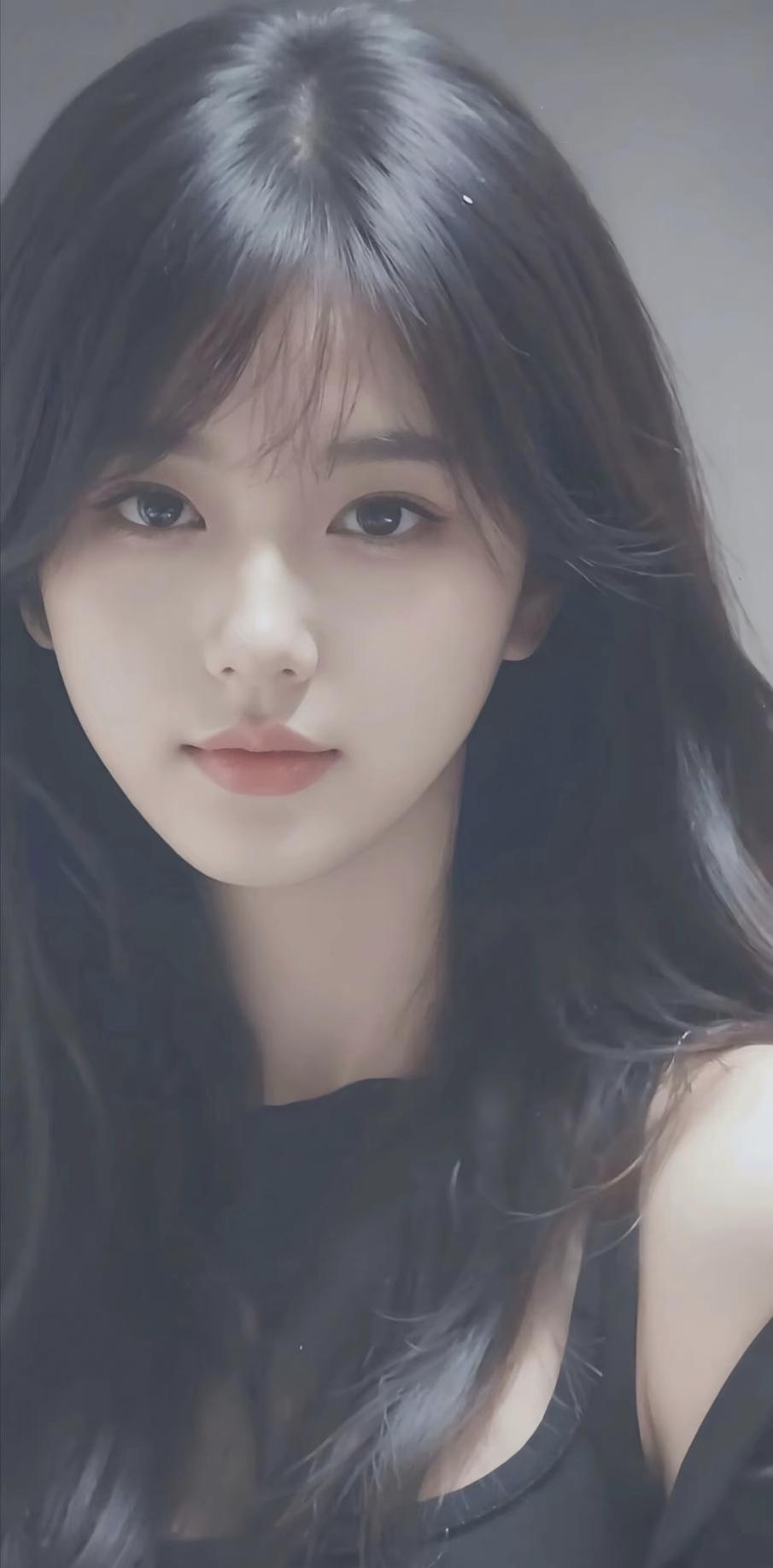 温柔的黑发少女，清新自然，美得令人心动。你心里有没有特别清纯可爱的女孩