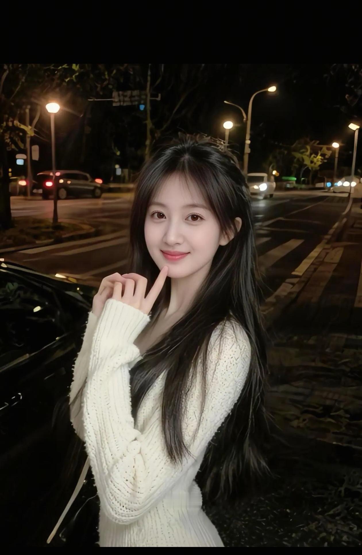 月色如水，美人如画。