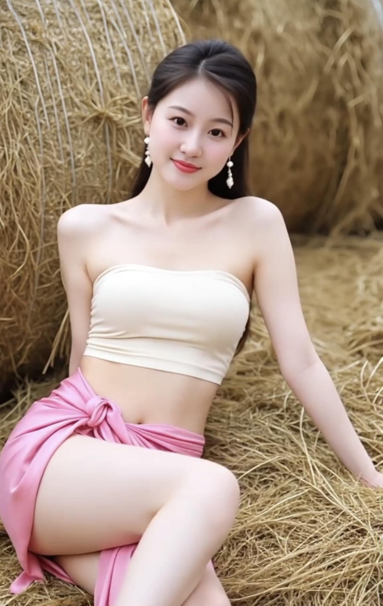 鹧鸪天·又有仙女下凡尘云鬓轻梳映日新，蛾眉淡扫韵如神。素衫一抹含仙意，粉袂半