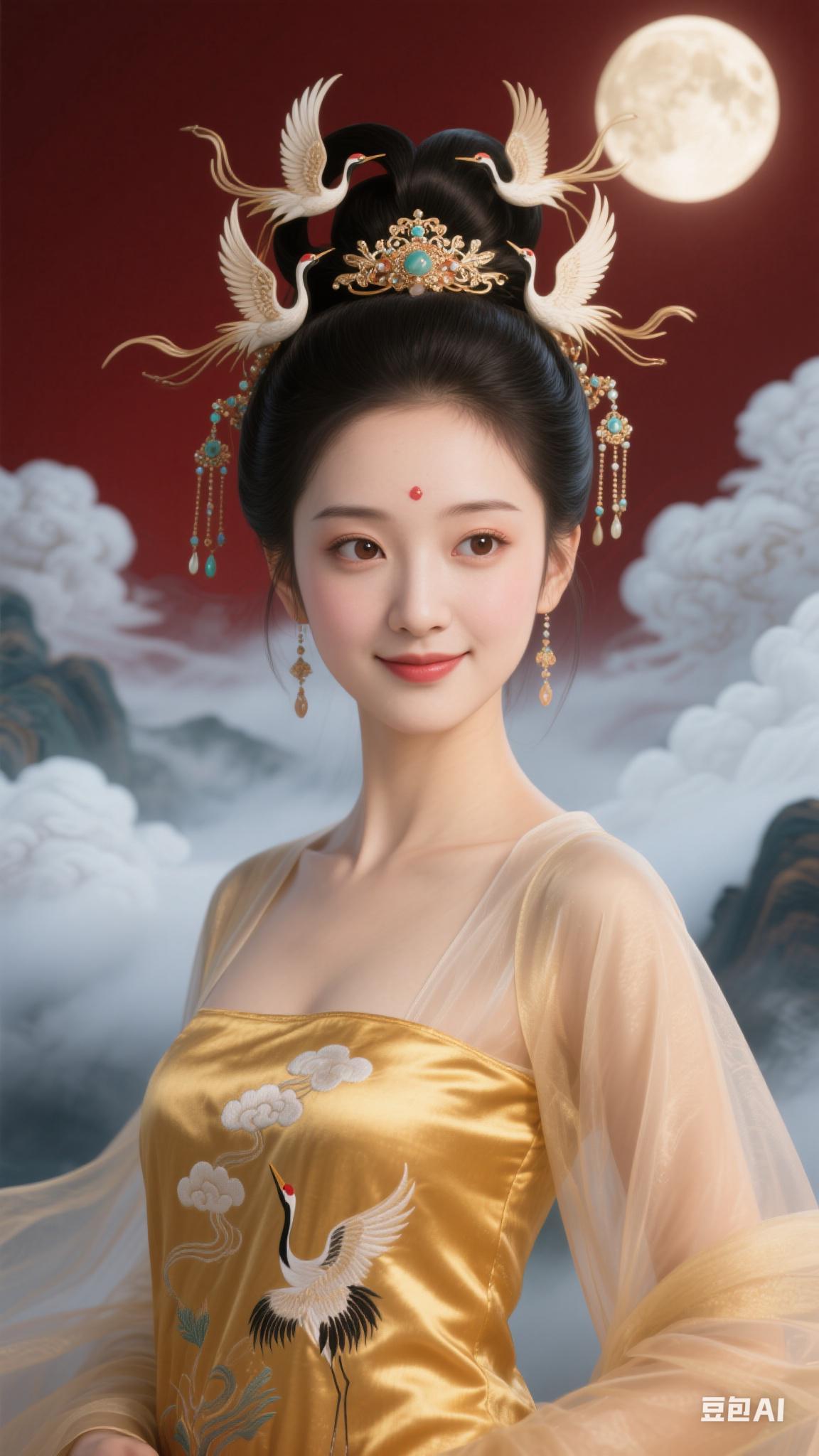 古装古风美女仙气飘飘仙女仙女下凡到人间