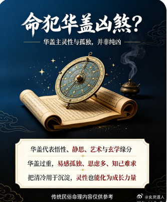 八字命理神煞知识华盖星八字里的华盖，是一颗灵性与孤独并存的神煞，并非纯粹凶星，是一把双刃剑。传统命理